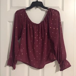 Aeropostale - Off the shoulder long sleeve blouse